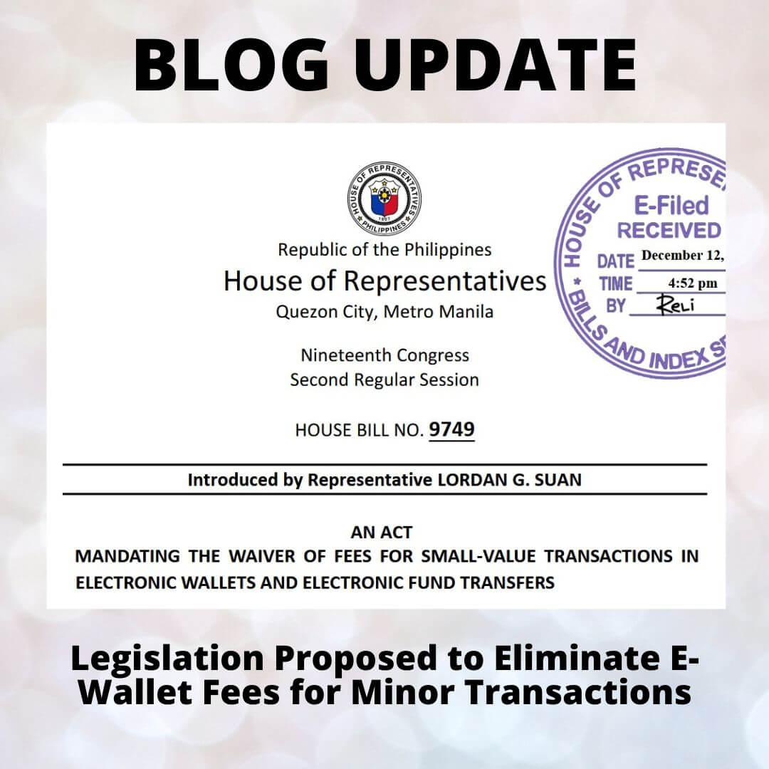 Legislation Proposed to Eliminate E-Wallet Fees for Minor Transactions